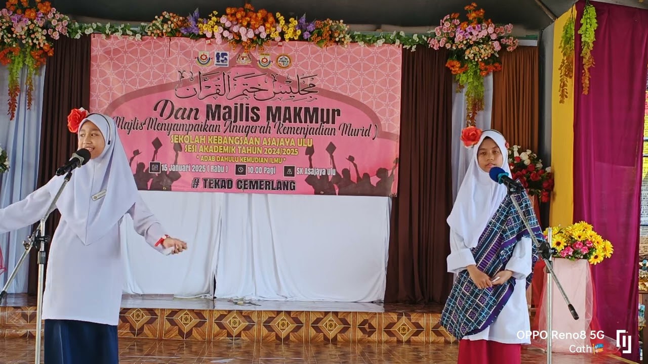 Berbalas Pantun oleh Sofea Alisha dan Dhya Ahda Amsyar, Majlis MAKMur SK Asajaya Ulu