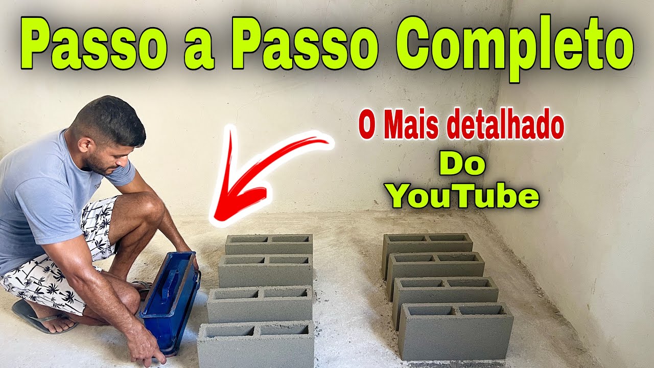 Como Fazer Bloco de Cimento em casa - como fazer tijolo de bloco - como fazer bloco de cimento - Diy