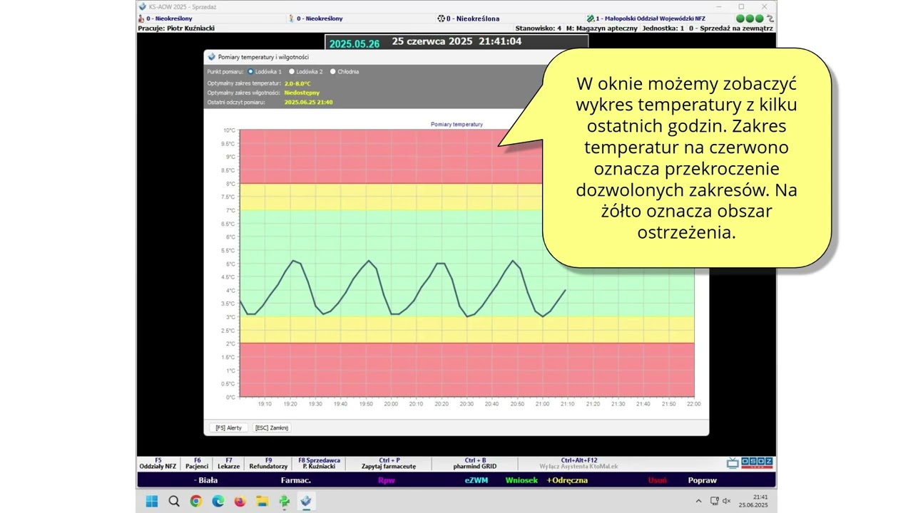 Czujniki temperatury Efento w programie aptecznym Kamsoft KS-AOW