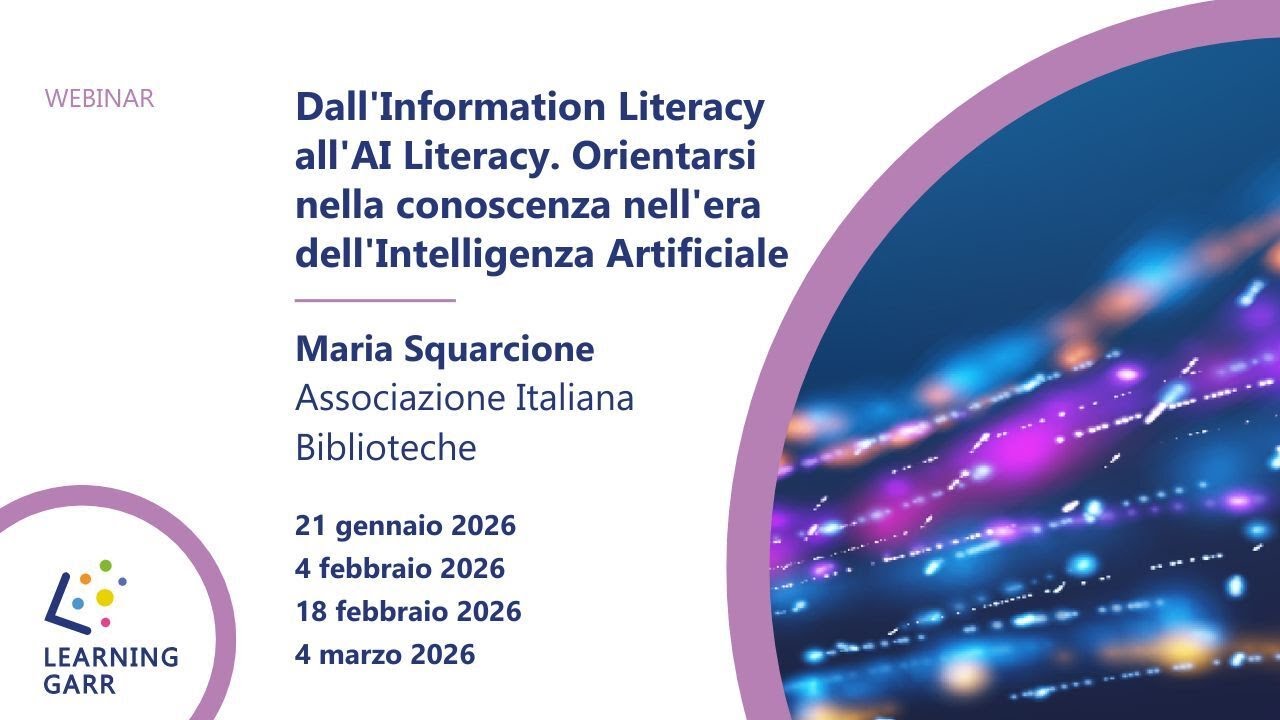 Dall'Information all'AI Literacy. Orientare la conoscenza nell'era dell'AI - modulo 2