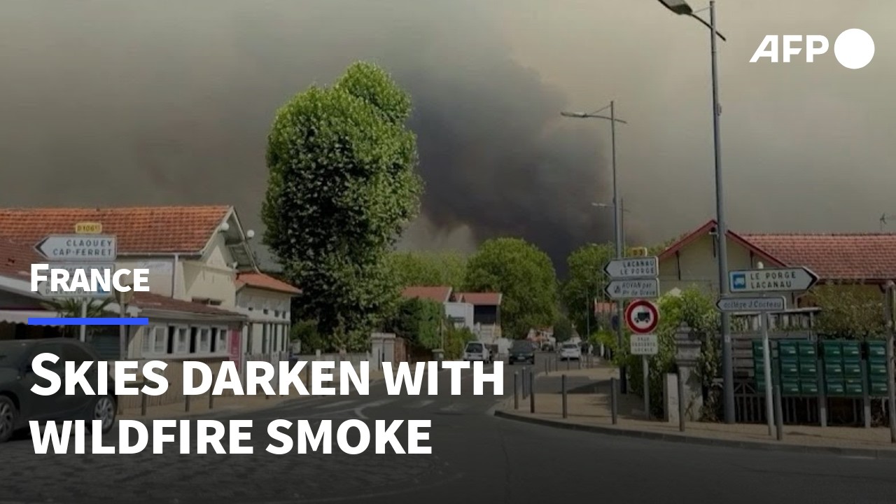 Smoke rises above wildfire in western France | AFP