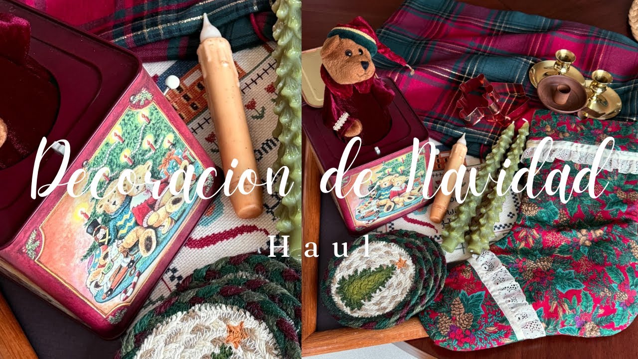 Decoracion de Navidad Vintage | Navidad Clasica | Haul🧸🎄 
