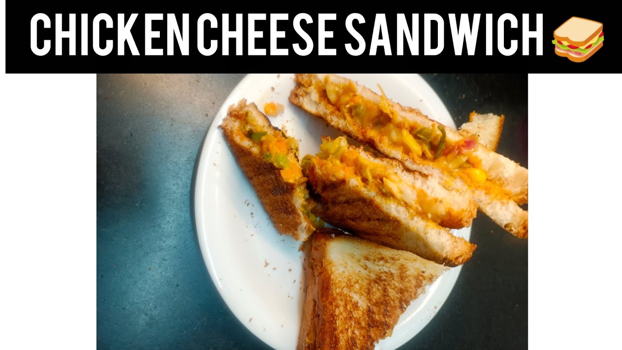 Chicken Cheese Sandwich 🥪 easy and Tasty 😋#chickensandwich #vide #trending #viral #views #asmr 