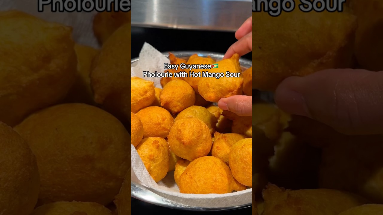 Easy Guyanese Pholourie with Hot Mango Sour ￼