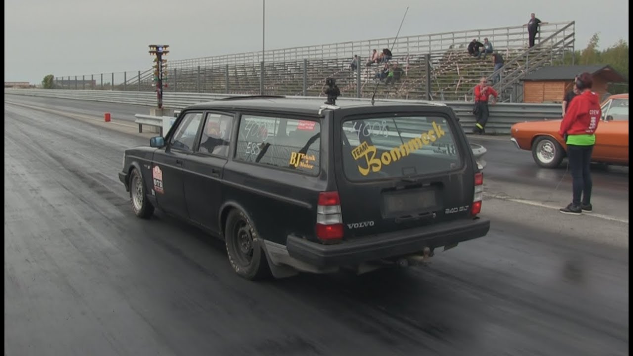 Jimmie bonnmeck Testing Volvo 245 B230 with a new setup at Malmö Raceway No Prep
