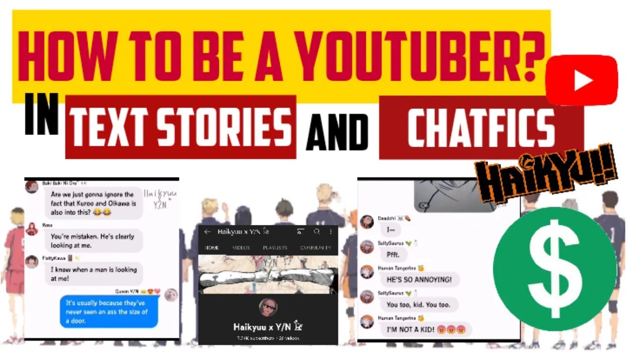 How to become a Youtuber: Chatfic Edition | Text Stories Content | Haikyuu chatfic