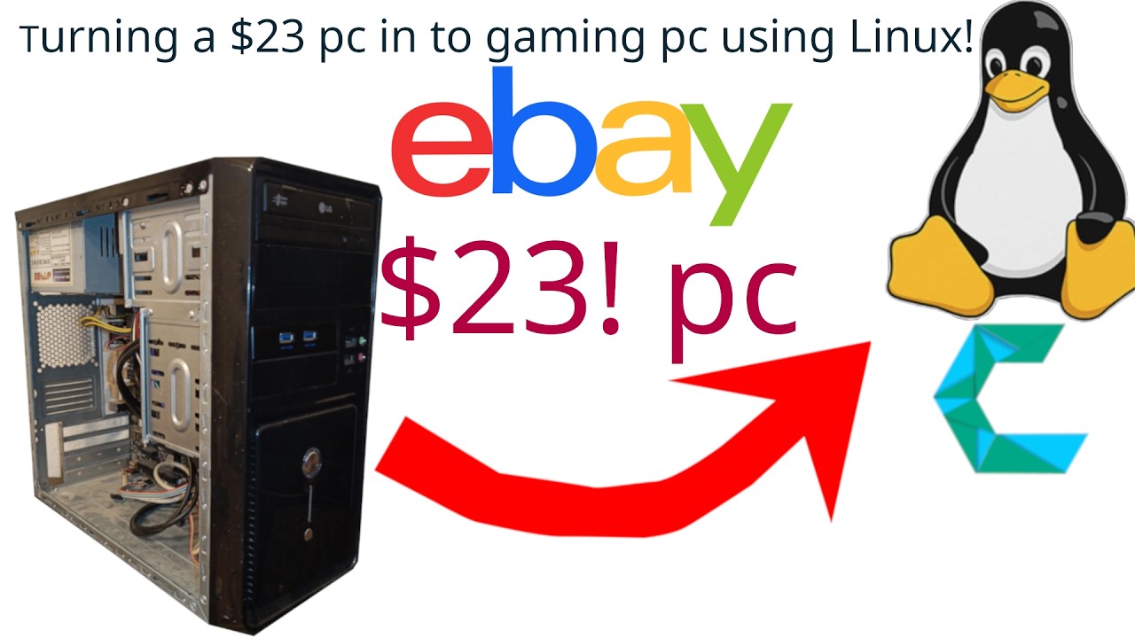 Turning a $23 pc I find on ebay in to gaming pc using Linux!