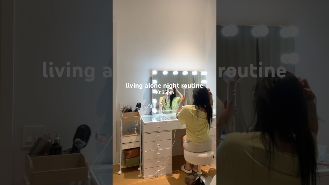 living alone night routine 