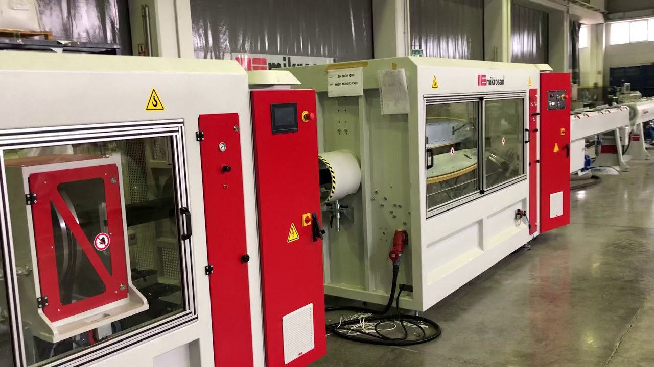 Mikrosan PE Pipe Line up to 160 mm with Gravümetric Loose in Weight System and Scaner
