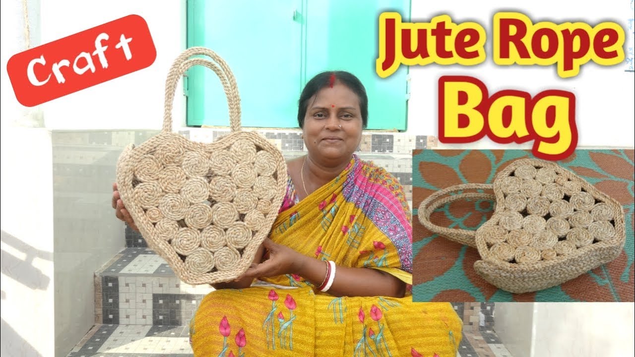 3 PLY JUTE ROPE BAG- Handmade Jute Rope Bag || jute DIY Craft-Ideas