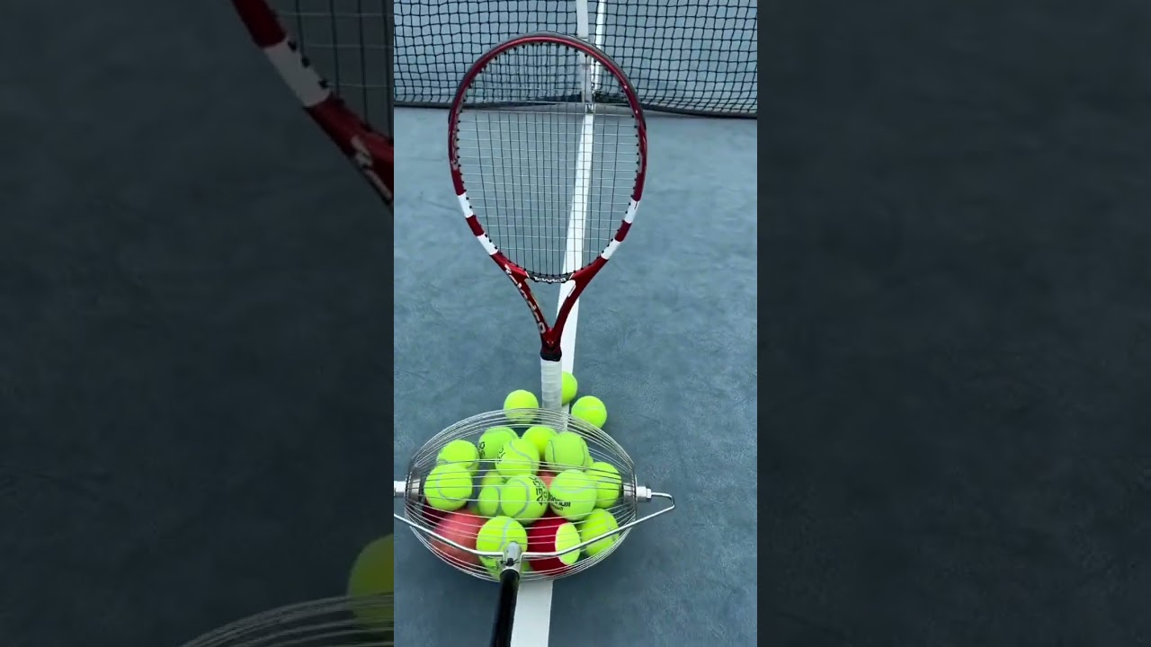 SwiftCollect: Effortless Tennis Ball Picker #smalleyes #games #sportsequipment #funny #hardcourt