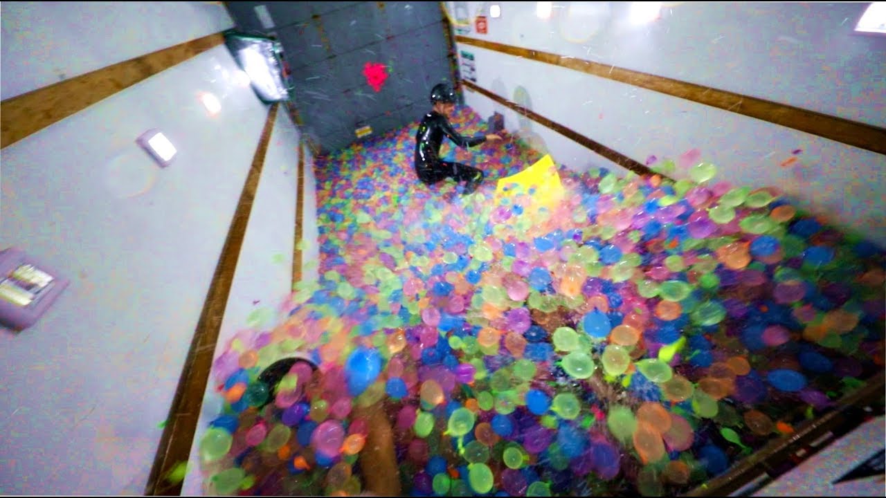 We Put 25,000 Water Balloons In A Moving Truck