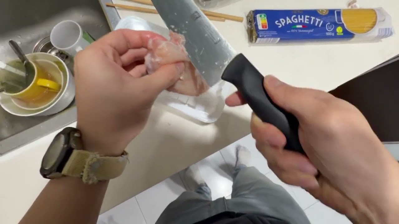 POV Cooking - Pasta & Chicken Breast Patty