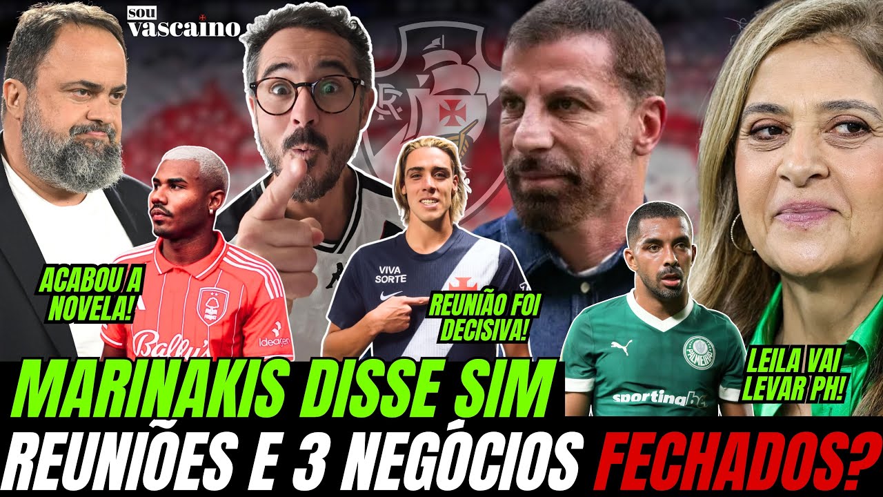 MARINAKIS DISSE SIM E LEILA PEREIRA QUER TIRAR PH DO VASCO! SPINELLI PRONTO PRA ASSINAR CONTRATO