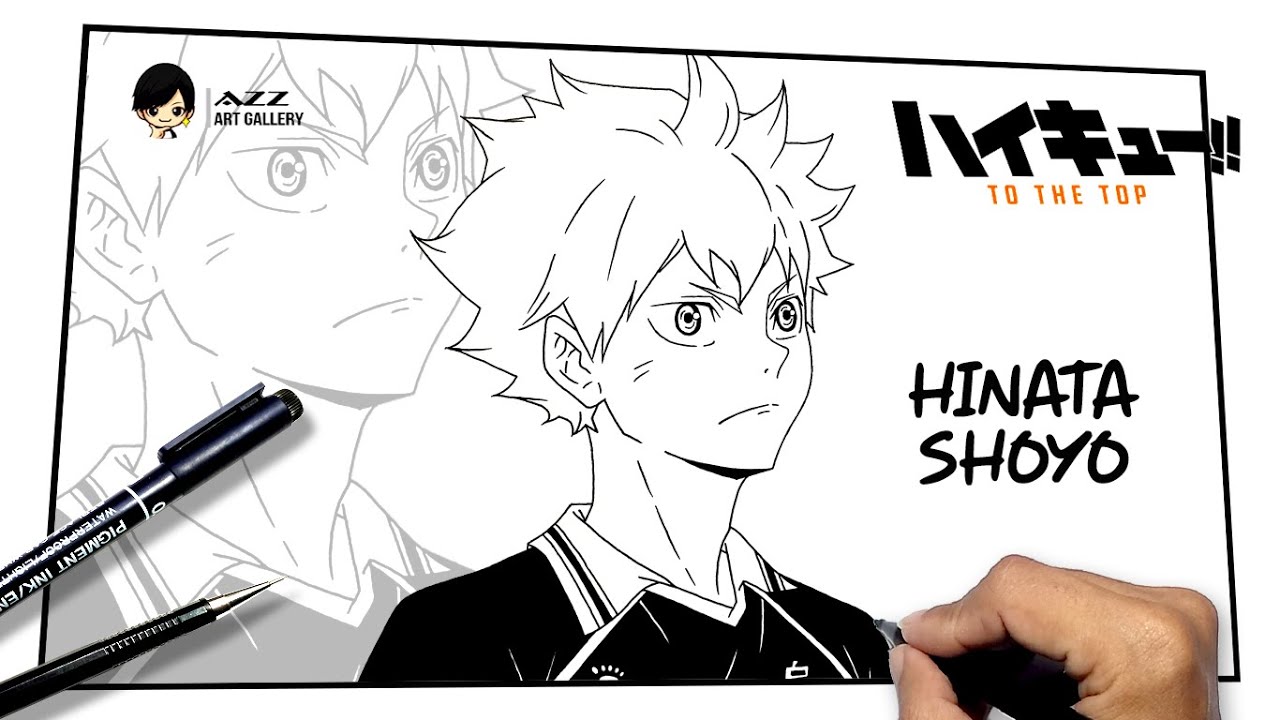 How to draw Hinata Shoyo from Haikyuu to the top