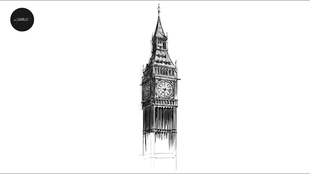 Big Ben - digital study drawing