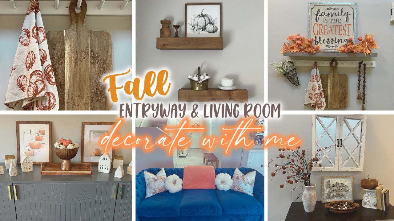 🍂2023 FALL DECORATE WITH ME | FALL ENTRYWAY AND LIVING ROOM🍂