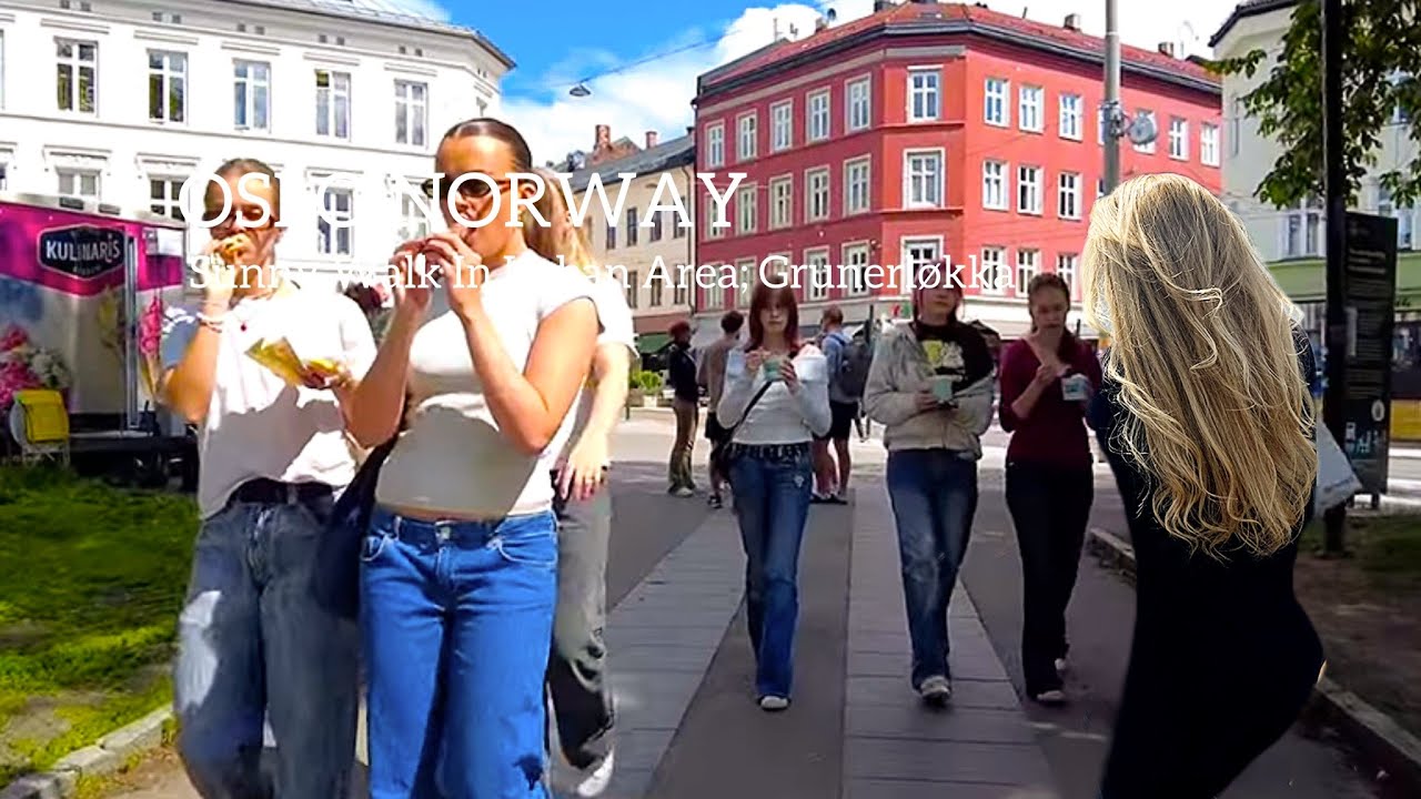 OSLO NORWAY,  Sunny Walk In Oslo Urban Area 🇳🇴🌞 Virtual Walking Tour! 4K/60ftp