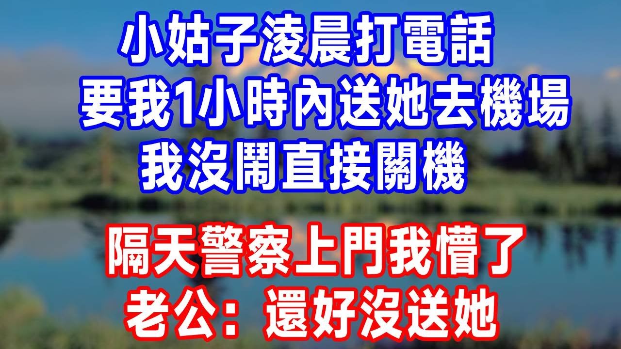 小姑子淩晨打電話，要我 1 小時內送她去機場！我沒鬧直接關機，隔天警察上門我懵了，老公：還好沒送她！#生活經驗 #故事分享 #正能量 #人生感悟 #情感