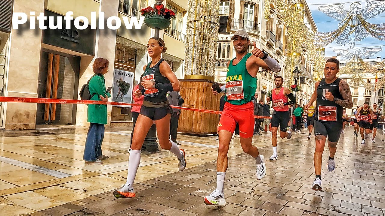 @Pitufollow y María en el Maratón de Málaga 