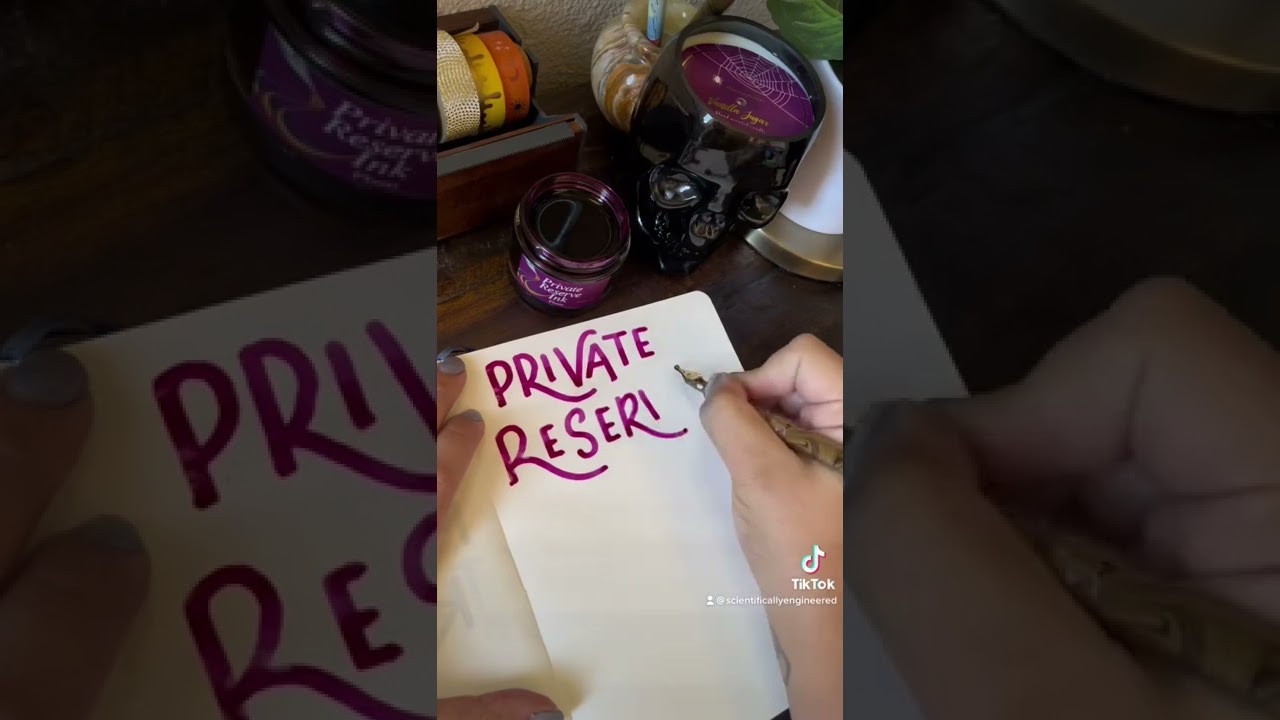 Private reserve plum #ink #dippen #handlettering #lettering #fountainpen #calligraphy #inkjournal