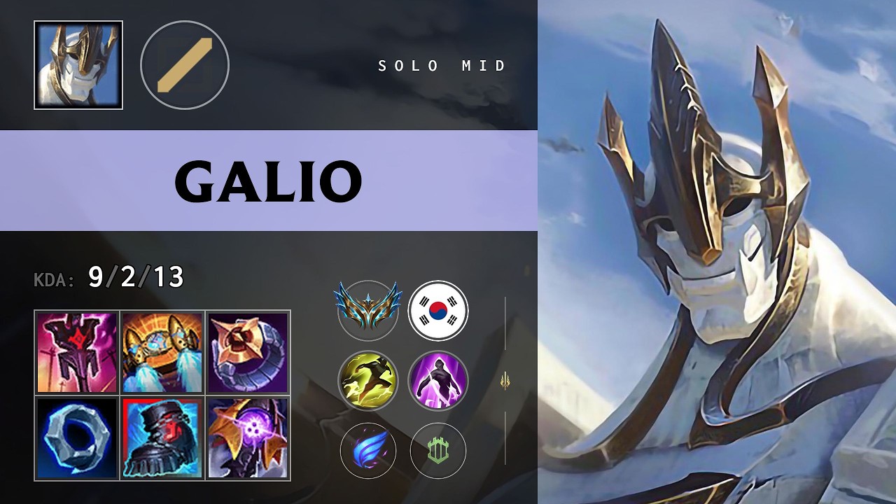Galio Mid vs Ahri - KR Challenger Patch 26.12