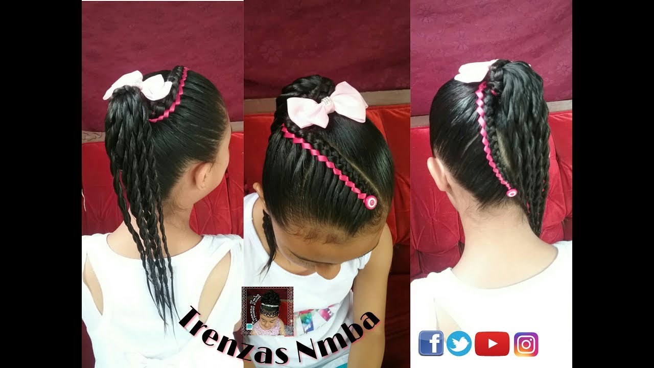 PEINADO FÁCIL PARA NIÑAS/ TRENZA Y COLETAS TORNILLO/ TRENZAS NMBA