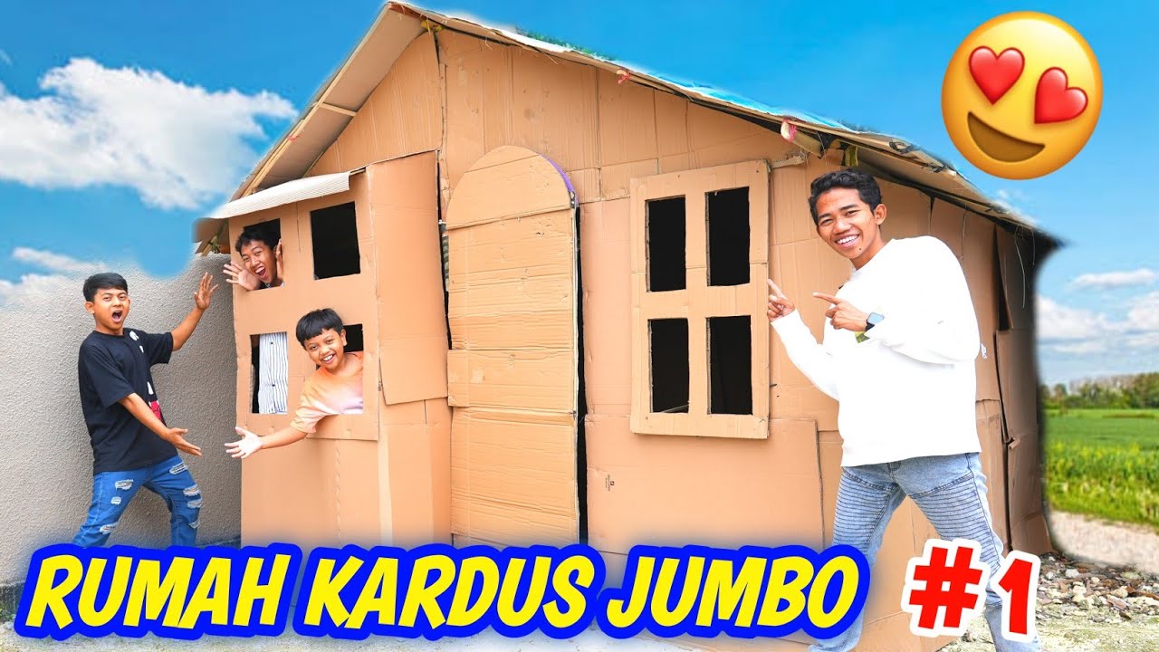 GOKIL!! BIKIN RUMAH KARDUS SUPER  JUMBO DALAM 24 JAM! BERHASIL GAK YA? | Mikael TubeHD