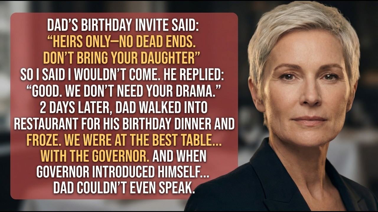 My Dad’s Birthday Invitation Said: “Heirs Only, No Dead Ends—Don’t Bring Your Daughter”