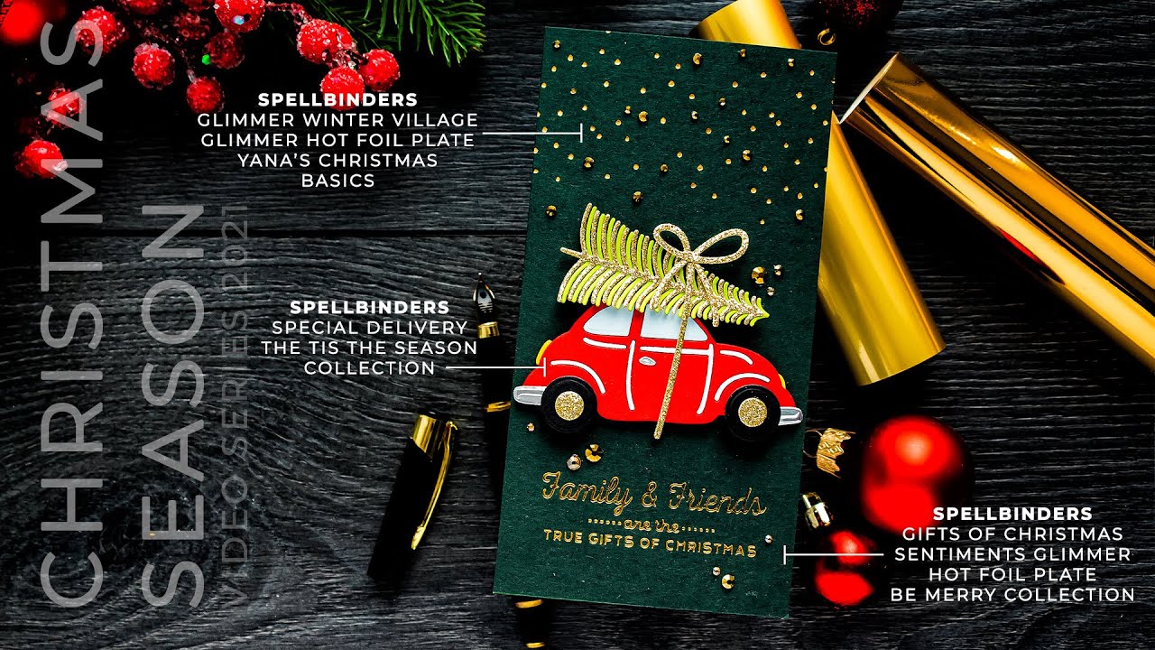 It's a Christmas Season - Special Delivery Mini Slimline Card with Spellbinders