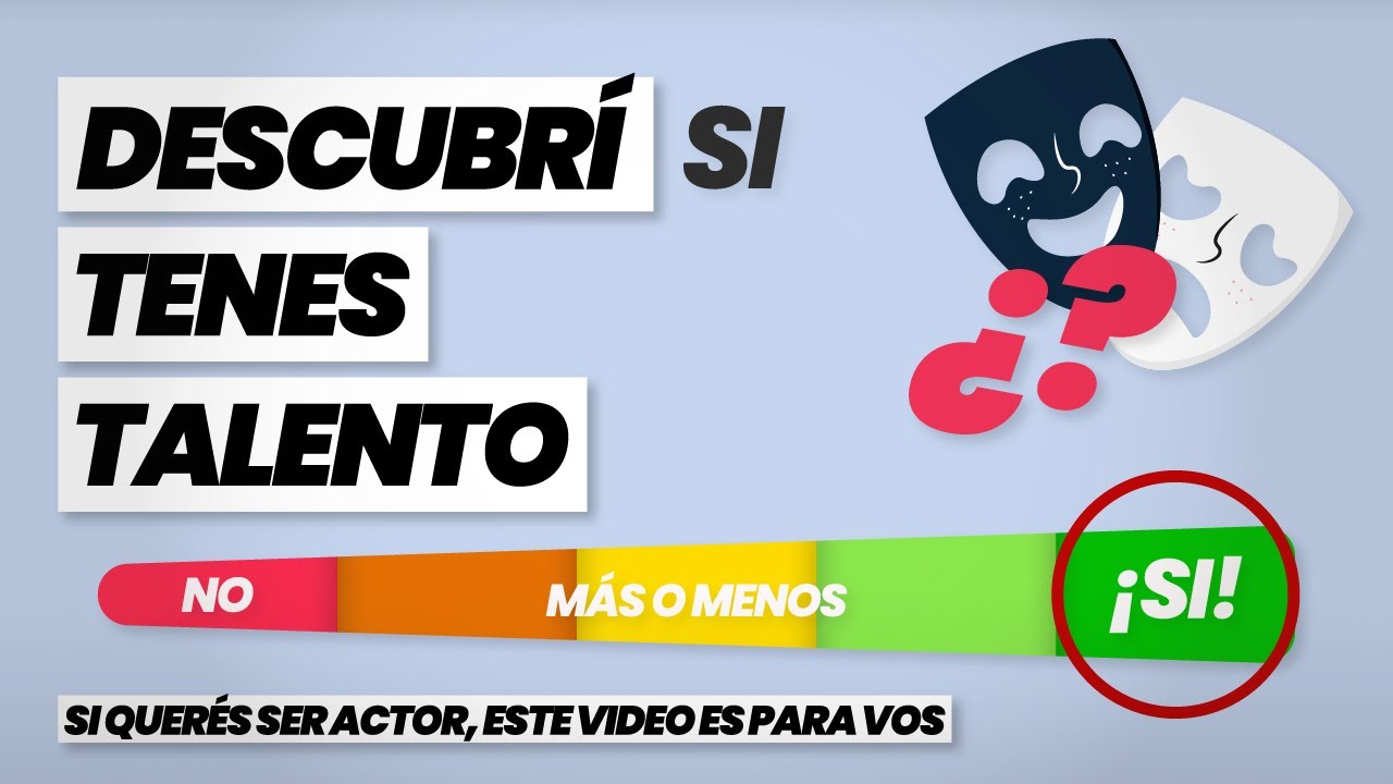 &iquest;Realmente ten&eacute;s TALENTO para ACTUAR? 🎭 COMPROBALO AHORA ✔️