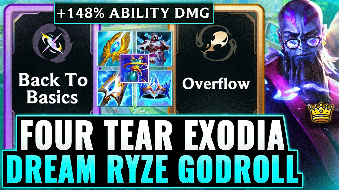 248% Ability Damage: 4 Tear Items on Ryze + Actualizer & Overflow = Broken | League Arena Gameplay