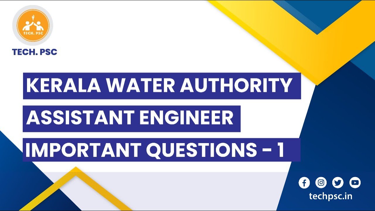 KWA AE | Kerala Water Authority Assistant Engineer | MCQ | Important Question | Part -1