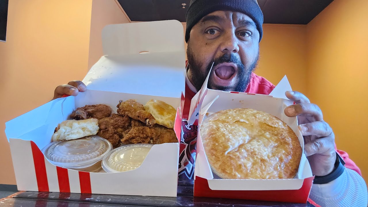 Huge Kfc Fried Chicken lunch Mukbang
