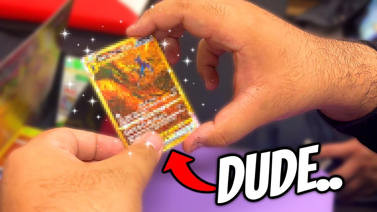 He Pulled This Gold Secret Rare Pokemon Card During Trade Night..