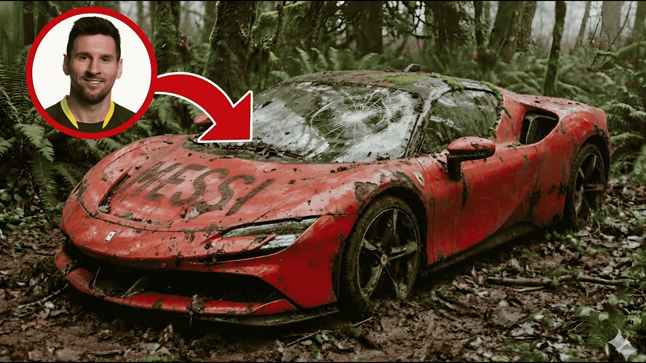 ASMR Car Restoration! FULLY Restoring Abandoned Messi Ferrari SF90 Stradale Extreme Rust Revival