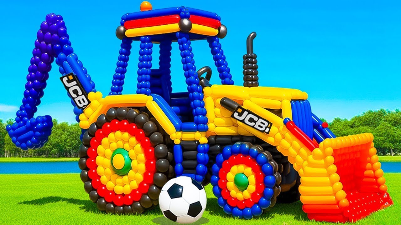 The mascot vibrator assistant JCB and Tractor on the football field is popular, co-produced