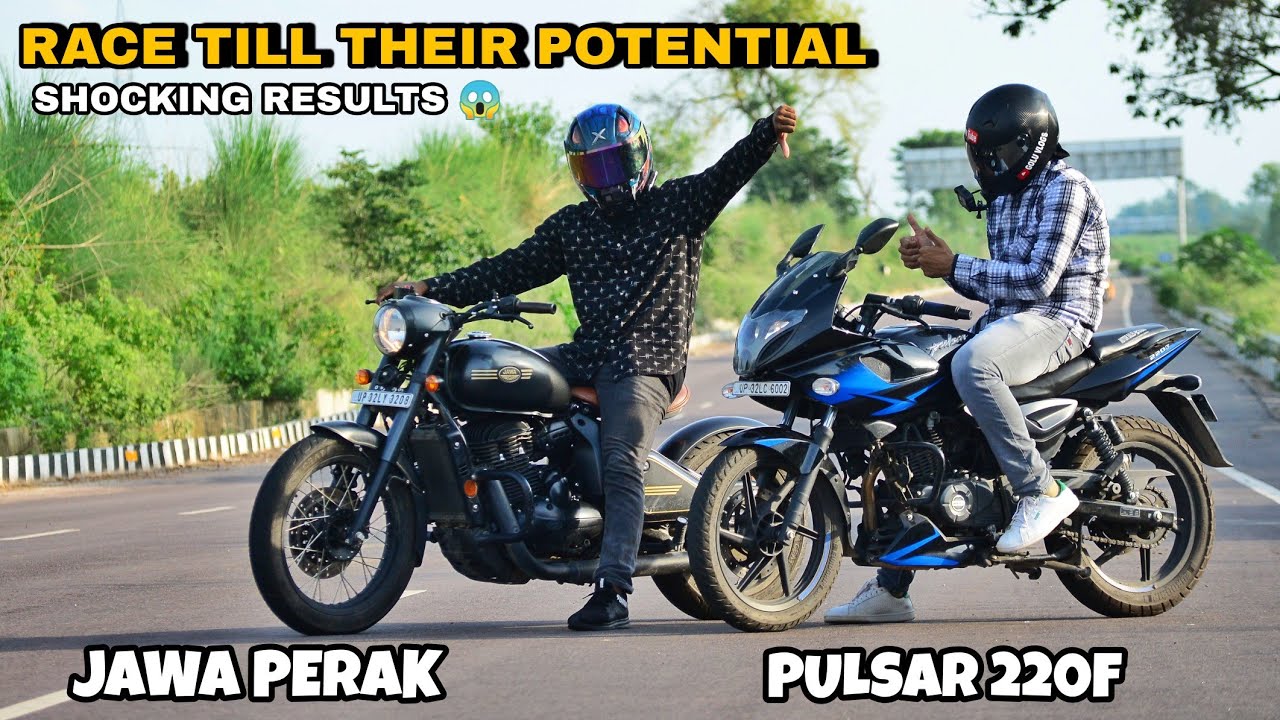 Pulsar 220F Vs Jawa Perak | Race Till Their Potential | Shocking Results