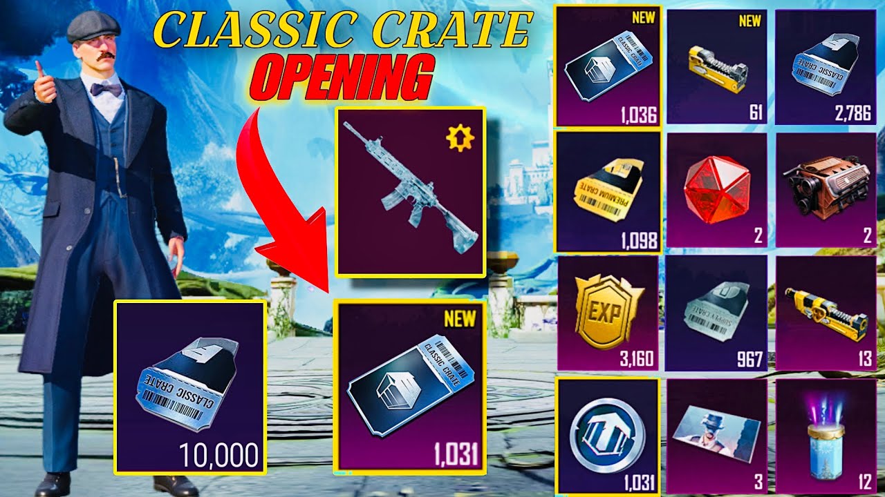 new premium crate opening pubg mobile 1000 Classic crate opening M416 glacier❄️7330 supply opening