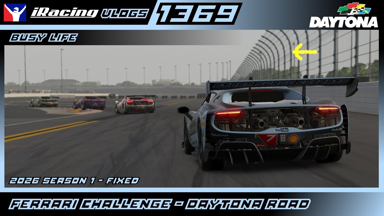Busy Life - Ferrari Challenge @ Daytona Road - Fixed - iRacing Ep. 1369