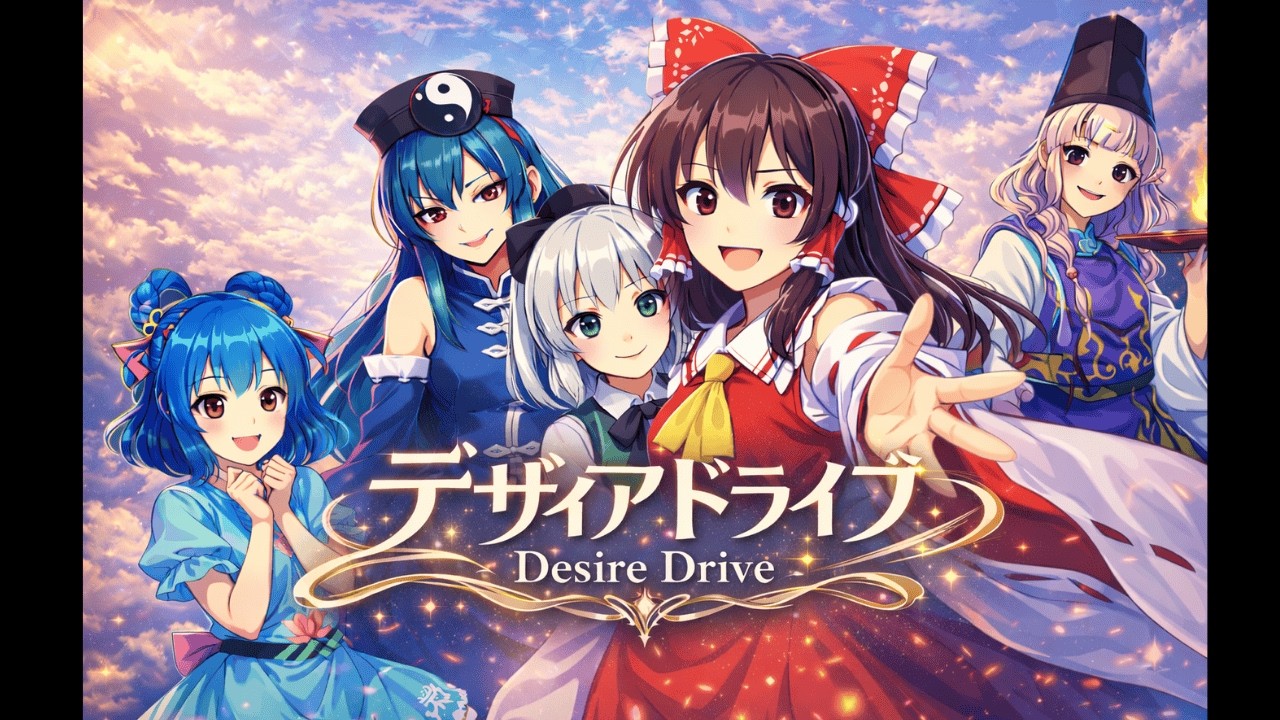 【ジャンル縦断】デザイアドライブ メドレー｜ユーロビート→J-Coreまで全8アレンジ【東方作業用アレンジbgm】