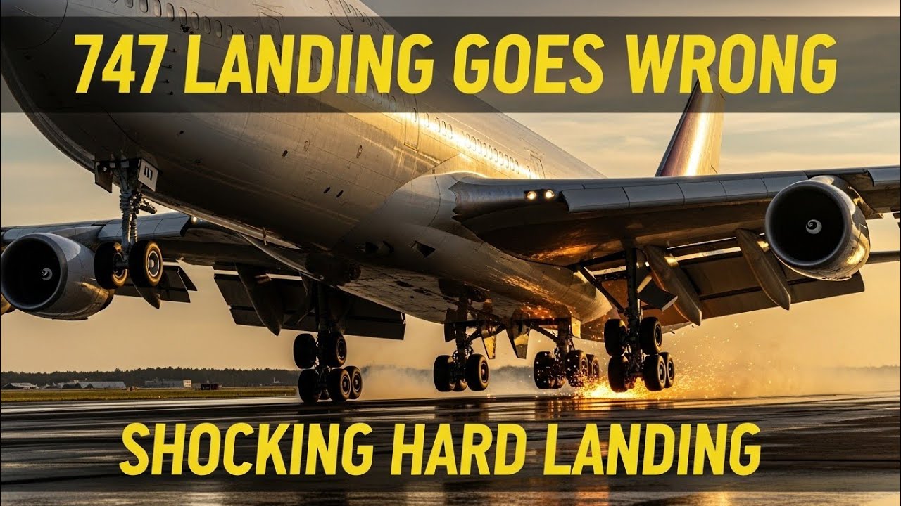 747 Landing Goes Wrong | Shocking Boeing 747 Hard Landing Caught on Camera