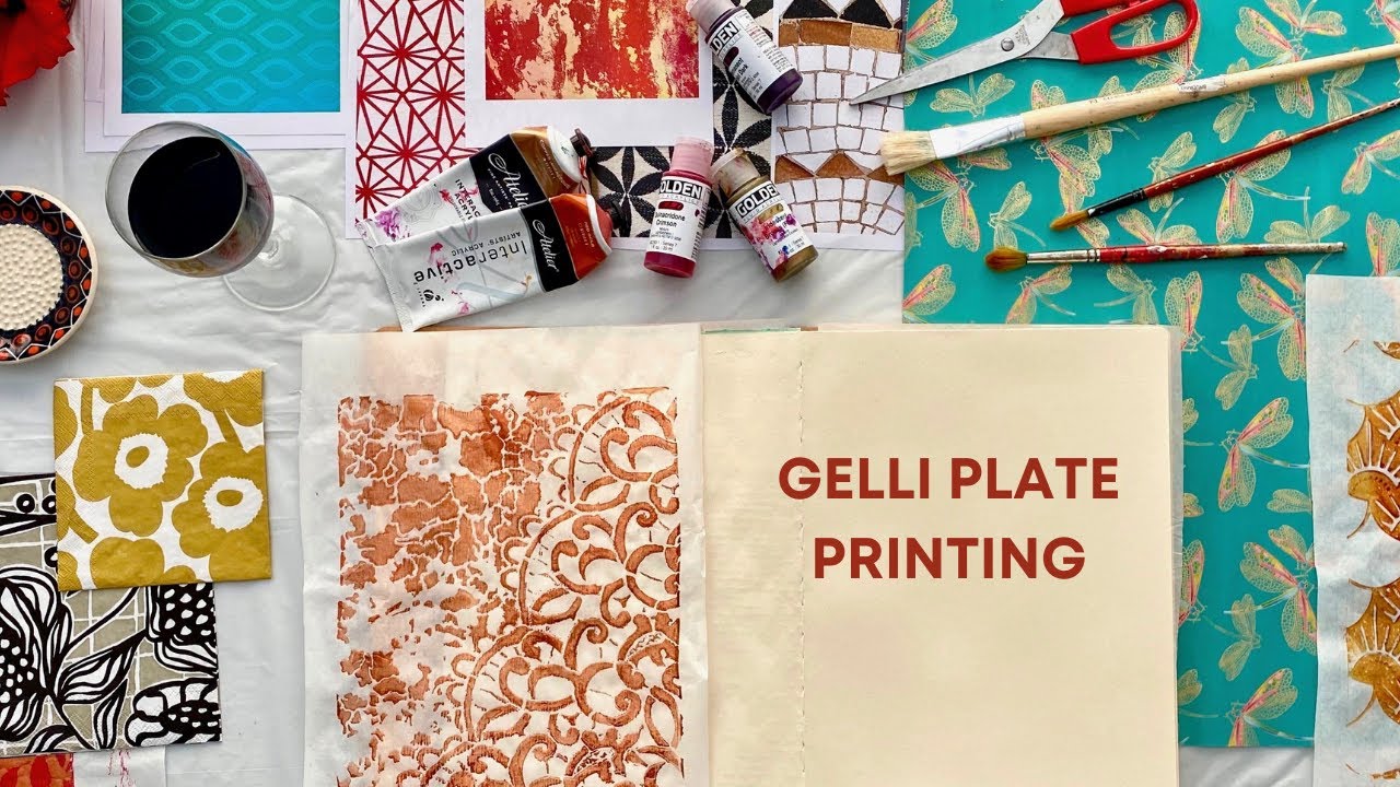 How to Create Beautiful Collage Papers With a Simple Gelli Plate Printing Technique.