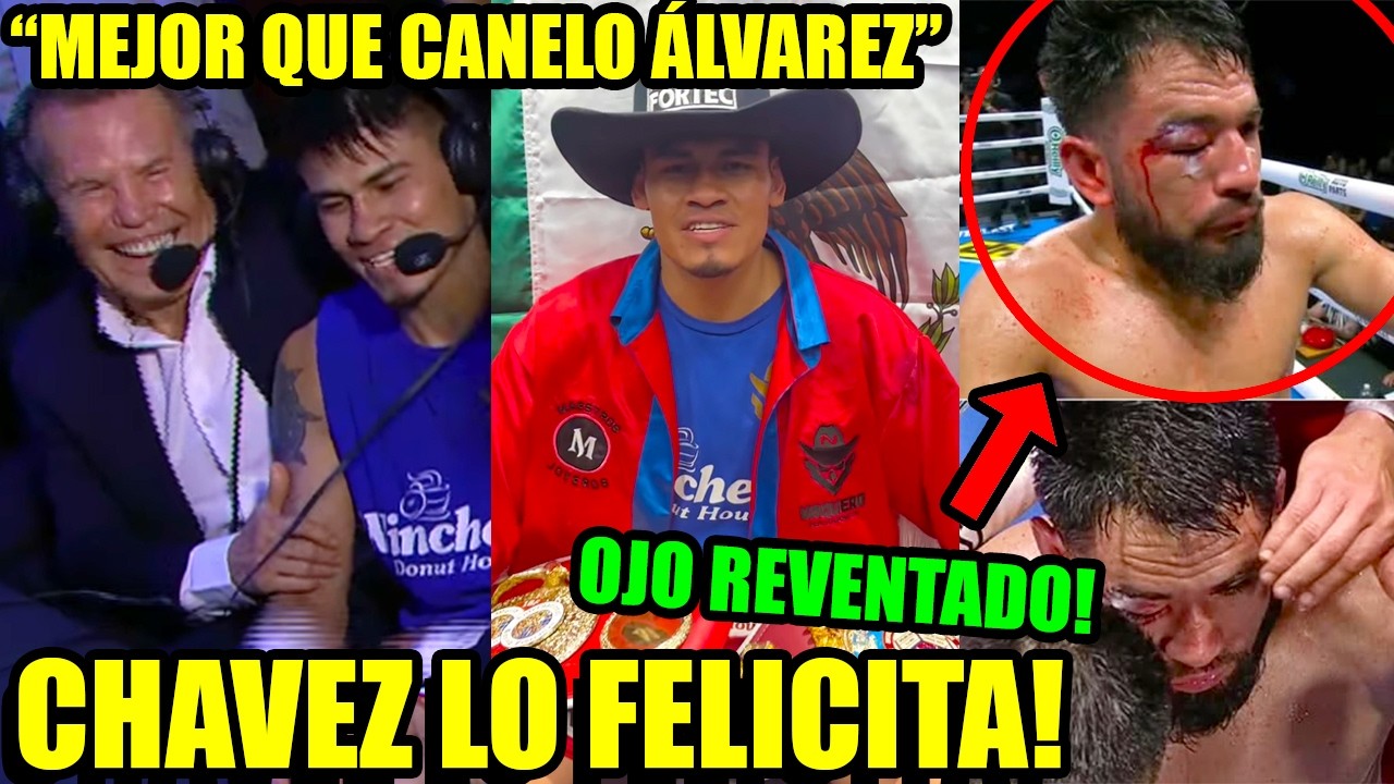 EL VAQUERO NAVARRETE RECIBE FELICITACIONES DE JULIO CESAR CHAVEZ