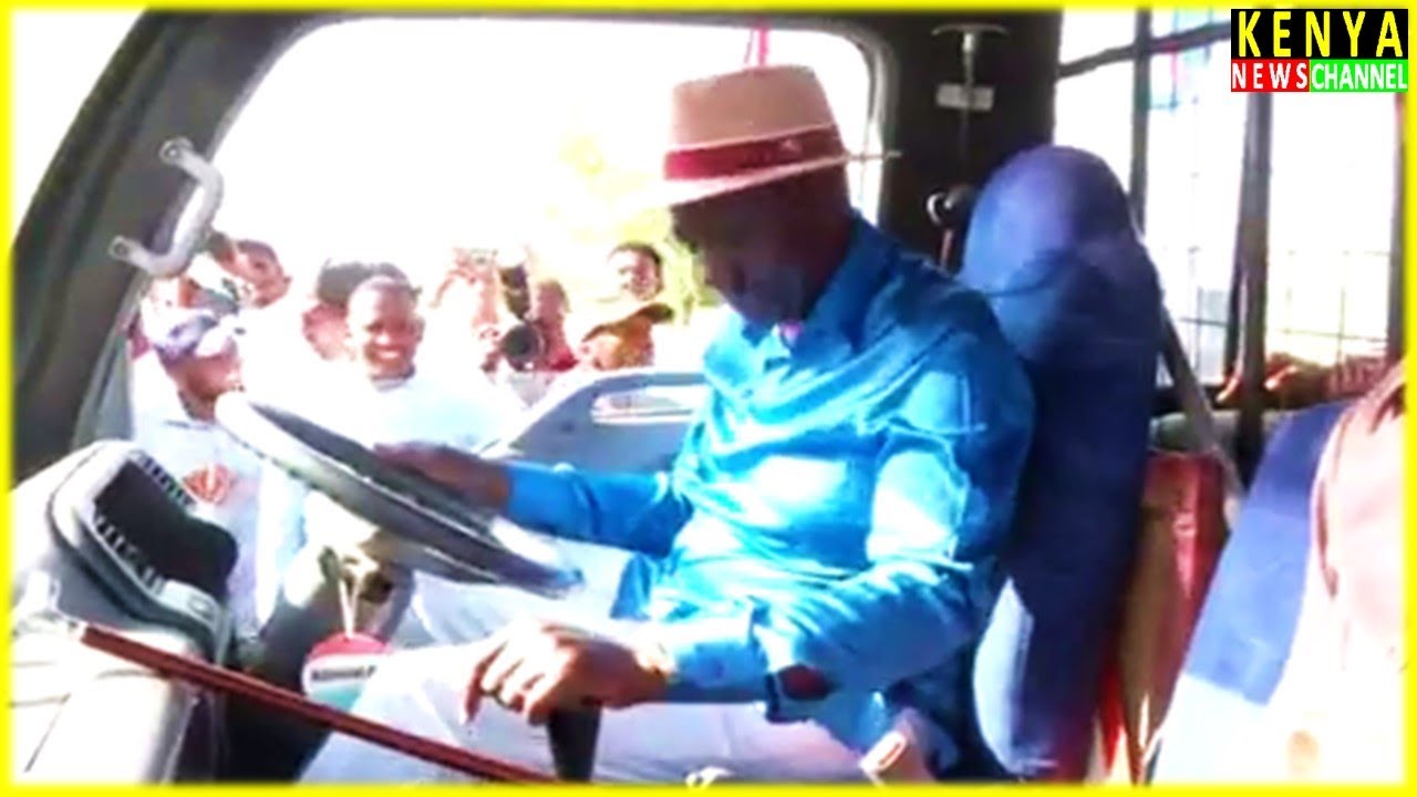 See what happened when Ruto drove this Bus at Mandera KMTC