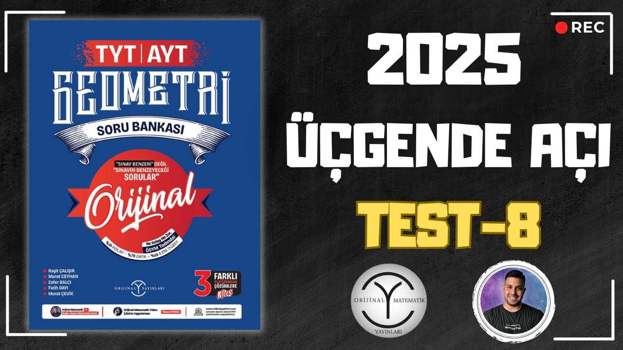 Üçgende Açı | Test-8| TYT-AYT Orijinal Geometri Soru Bankası 2025 ‪ ‪@Buğra Ünses Matematik
