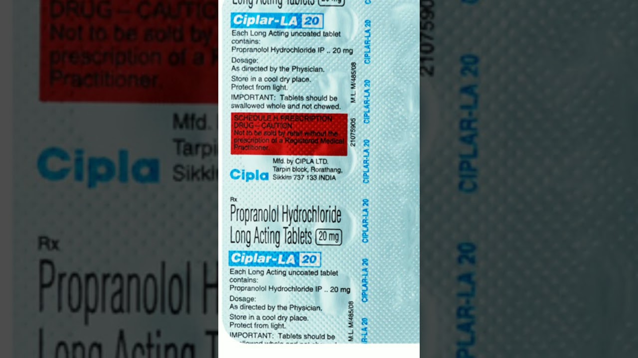 Ciplar-LA 20mg tablets||Uses, dose, sideeffects, safetyadvice|| #medicine #bpharmacy #tablet