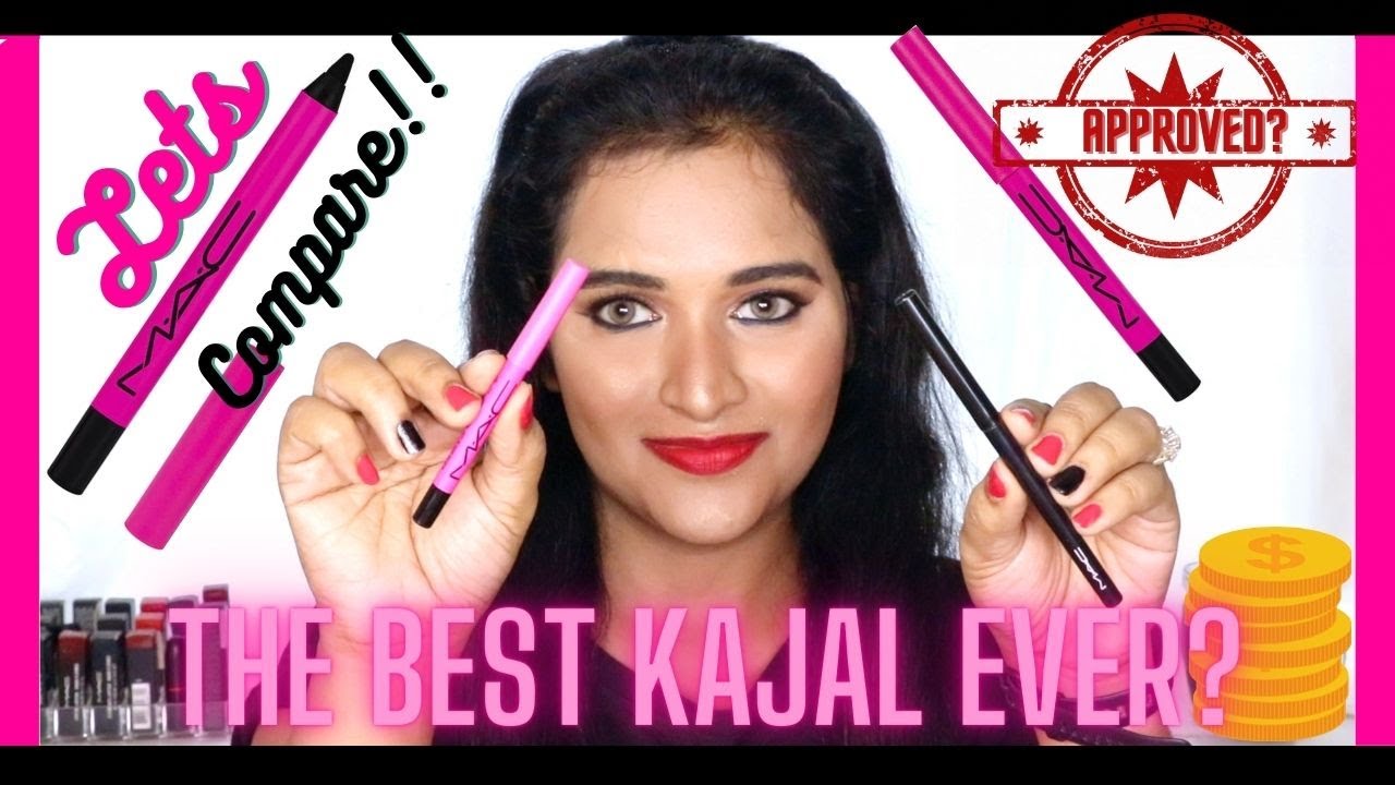 MAC In Extreme Dimension 24 Hour Kajal Eye liner Review, Demo, Wear Test |Vs Technakohl Liner & More