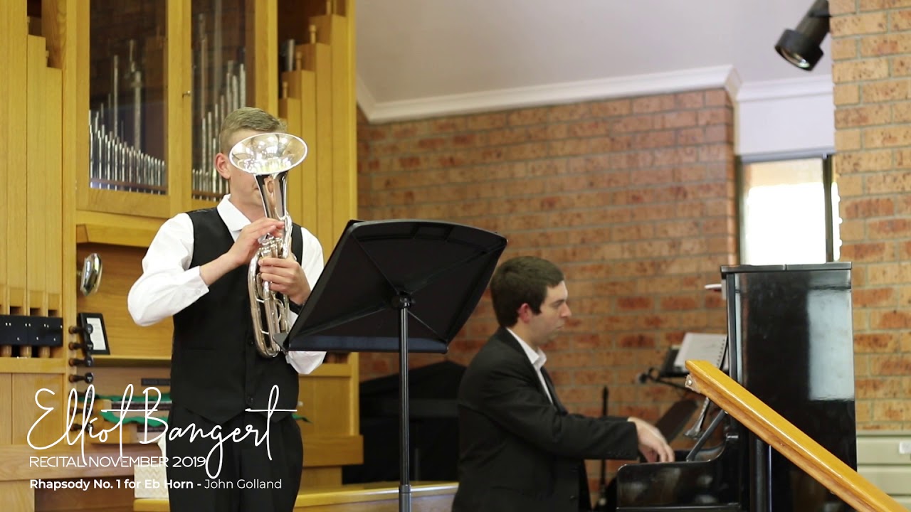 Elliot Bangert playing Rhapsody No. 1 for Eb Horn on Tenor Horn
