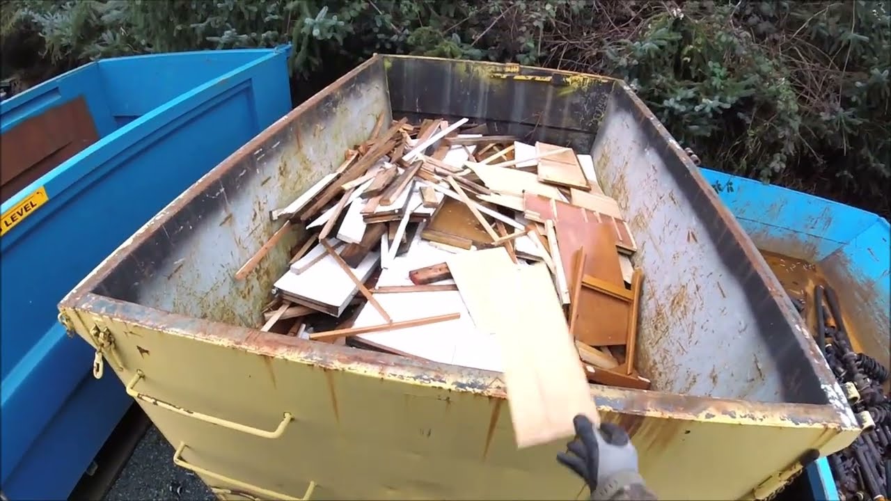 Breaking Wood Furniture For Recycling + Garbage Run & More